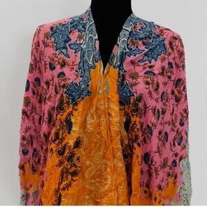 Macchia Di Ruggine Women's Floral Colorful Kimono Multicolor One Size